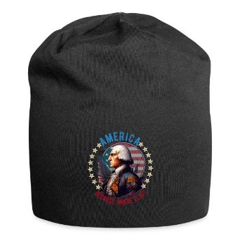 American Patriotic USA Design - Jersey Beanie - black - Front