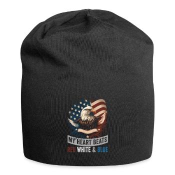 American Patriotic USA Design - Bonnet en jersey - noir - Devant