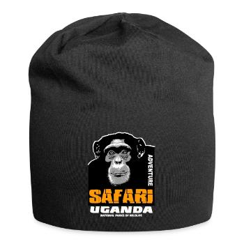Uganda - Chimpanzees - Jersey Beanie - black - Front