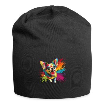 Dog Cartoon Chihuahua Design pour les amoureux des chiens - Bonnet en jersey - noir - Devant