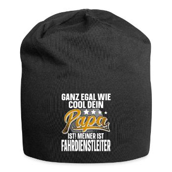 Fahrdienstleiter Papa Vater Vatertag Cooler Papa - Jersey-Beanie - Schwarz - Vorne