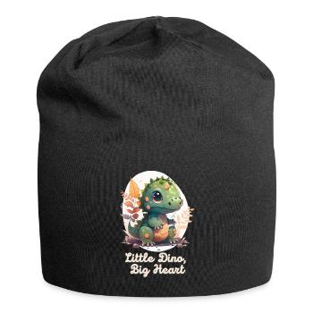 Petit Dino Grand Cœur - Bonnet en jersey - noir - Devant