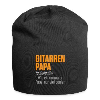 Gitarren Papa Lustiges Vatertag Gitarrenliebhaber - Jersey-Beanie - Schwarz - Vorne