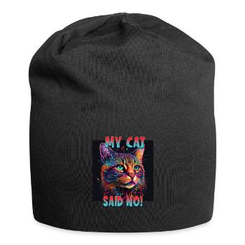 Cat Lovers Design Cat Mama My Cat a dit Non - Bonnet en jersey - noir - Devant