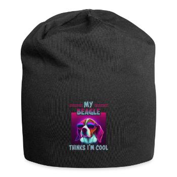 Dog Saying Beagle Design pour les amoureux des chiens - Bonnet en jersey - noir - Devant