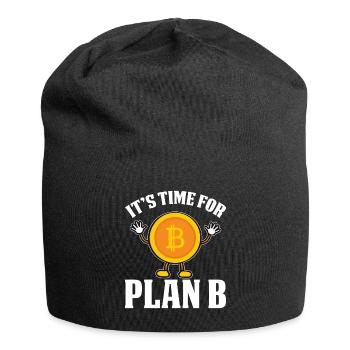 C’est l’heure du plan Bitcoin - Bonnet en jersey - noir - Devant