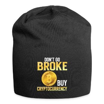 Gehen Sie Nicht Pleite Kaufen Sie Kryptowährung - Jersey-Beanie - Schwarz - Vorne