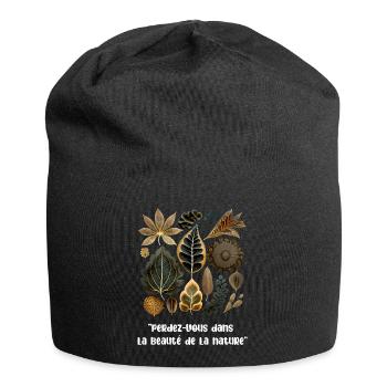 Verlieren Sie sich in der Schönheit der Natur - Jersey-Beanie - Schwarz - Vorne