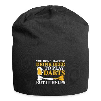 Vous n’avez pas besoin de boire de la bière pour jouer aux fléchettes - Bonnet en jersey - noir - Devant
