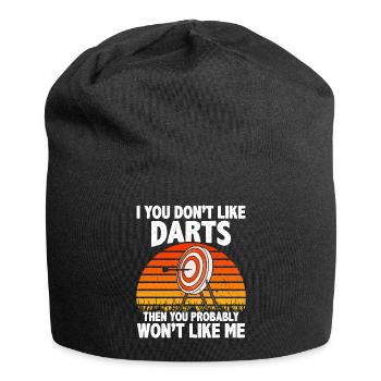 If you don't like darts you won't like me - Jersey Beanie - black - Front