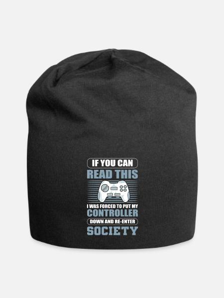 If You Can Read This I Put My Controller Down - Jersey-Beanie - Schwarz