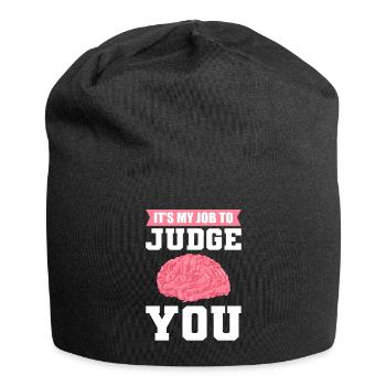 Psychologe Schulpsychologe Psychologie Psyche - Jersey-Beanie - Schwarz - Vorne