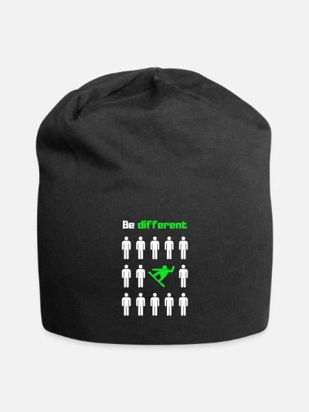 Sei anders, Snowboard - Jersey-Beanie - Schwarz