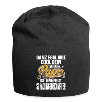 Schädlingsbekämpfer Papa Vater Vatertag - Jersey-Beanie - Schwarz - Vorne
