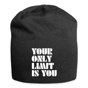 Votre seule limite est vous-même - la motivation - Bonnet en jersey - noir - Devant