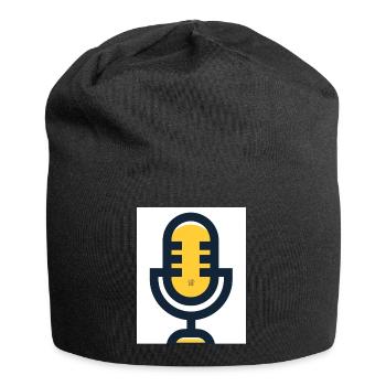 Mikrofon - Jersey-Beanie - Schwarz - Vorne