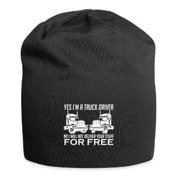 Je suis chauffeur de camion Non je ne livre pas gratuitement - Bonnet en jersey - noir - Devant