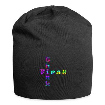 Think First - Jersey-Beanie - Schwarz - Vorne
