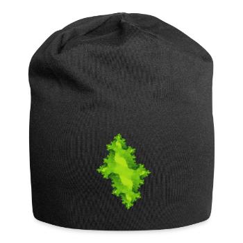 Vert fractal - Bonnet en jersey - noir - Devant