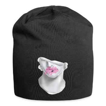 Bubble Gun Half Face White Sculpture Back - Jersey Beanie - black - Front