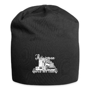 This woman knows her trucks - Jersey Beanie - black - Front