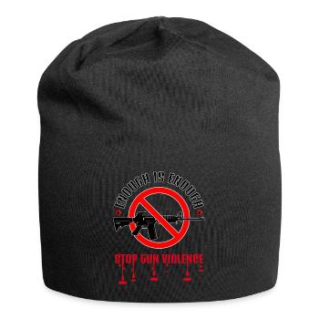 STOP GUN VIOLENCE | ENOUGH IS ENOUGH - Jersey Beanie - black - Front