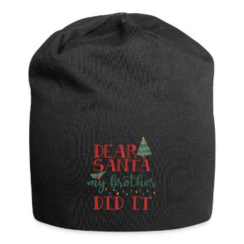 Cher Père Noël, c’était mon frère - Bonnet en jersey - noir - Devant