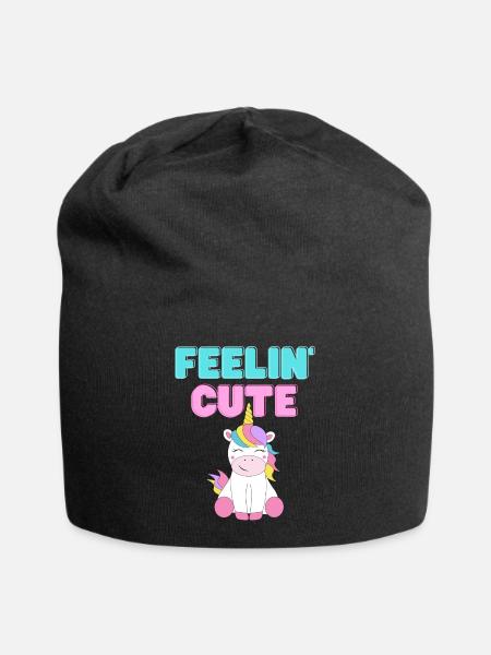 Cute - Jersey-Beanie - Schwarz