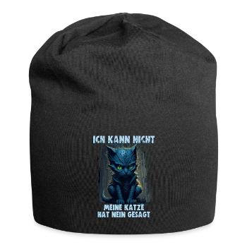 Katzenliebhaber Design Katzenmama Meine Katze hat - Jersey-Beanie - Schwarz - Vorne