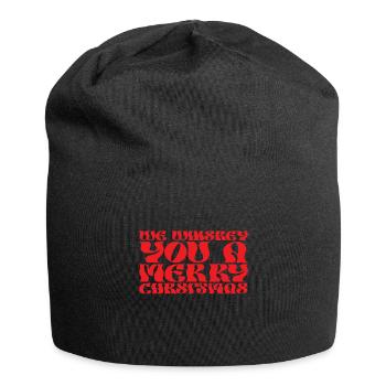 Nous vous souhaitons un joyeux Noël - Bonnet en jersey - noir - Devant