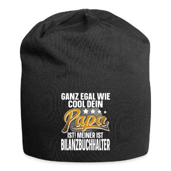 Bilanzbuchhalter Papa Vater Vatertag Cooler Papa - Jersey-Beanie - Schwarz - Vorne