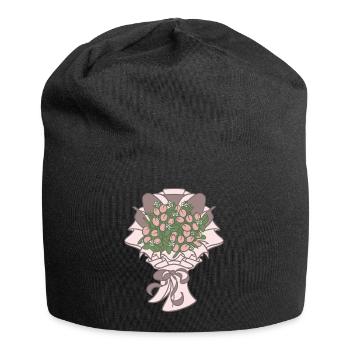 Schöner Blumenstrauß - Jersey-Beanie - Schwarz - Vorne
