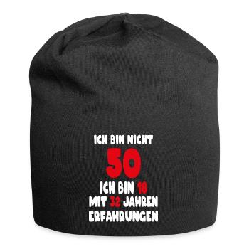 Geburtstag Motiv | Ich bin nicht 50 ich bin 18 - Jersey-Beanie - Schwarz - Vorne