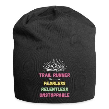 Coureur de trail - Intrépide. Implacable. Imparable. - Bonnet en jersey - noir - Devant