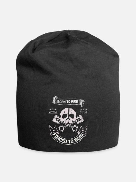 Born To Ride MC Skull Piston Design - Jersey-Beanie - Schwarz