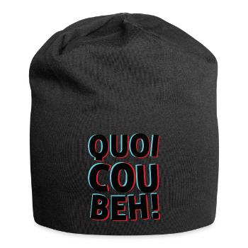 Humour Quoicoubeh t'as les cramptés ? Apayinye - Bonnet en jersey - noir - Devant