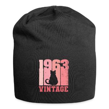 1963 Cat Vintage Pink Pink - Jersey Beanie - black - Front