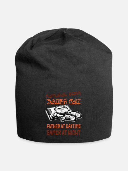Gamer Dad Unique gift idea for dad - Jersey Beanie - black