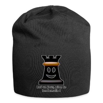 roi un jour pion le lendemain - Bonnet en jersey - noir - Devant