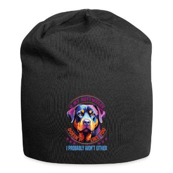 Hunde Rottweiler Hundeliebhaber - Jersey-Beanie - Schwarz - Vorne
