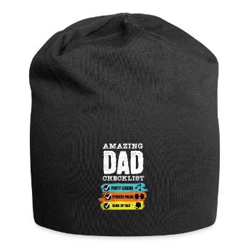 Awesome Dad Checklist - Jersey Beanie - black - Front