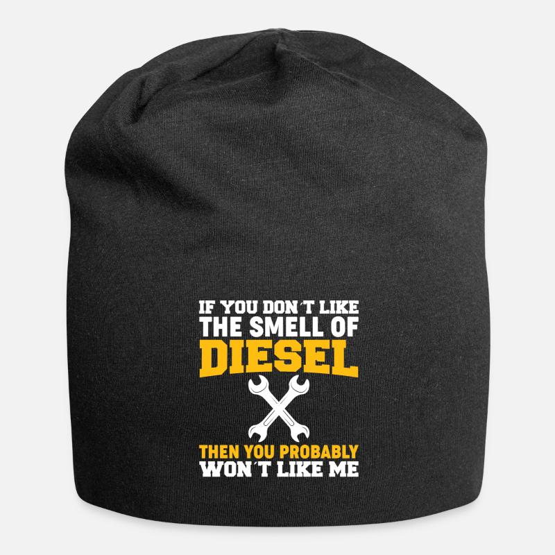Wenn Sie Den Geruch Von Diesel Nicht Mögen - Jersey-Beanie - Schwarz