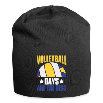 Volleyballtage Sind Die Besten - Volleyball - Jersey-Beanie - Schwarz - Vorne