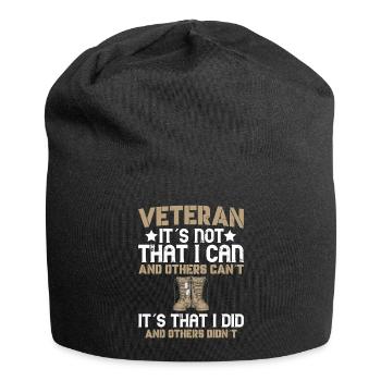 Veteran Es Ist Nicht So Das Ich Es Kann - Veteran - Jersey-Beanie - Schwarz - Vorne