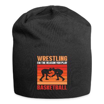 Wrestling Ich Bin Der Grund Warum Du Basketball - Jersey-Beanie - Schwarz - Vorne