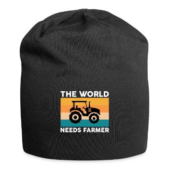 The world needs the farmer - Jersey Beanie - black - Front