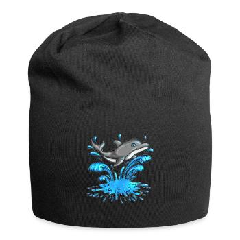Dauphins nageurs aquatiques Mammifères marins Dauphins - Bonnet en jersey - noir - Devant
