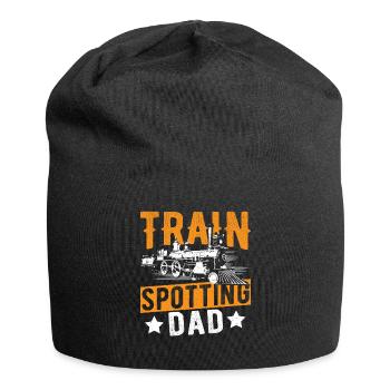 Train Spotting Dad Trainspotter Train Spotting - Jersey Beanie - black - Front