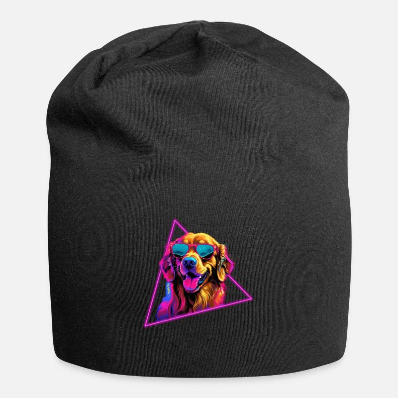 Labrador Retriever With Sunglasses - Jersey Beanie - black