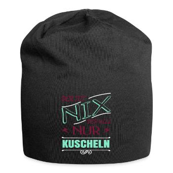 großkatze hauskatze meerkatze zitat seekatze spaß - Jersey-Beanie - Schwarz - Vorne